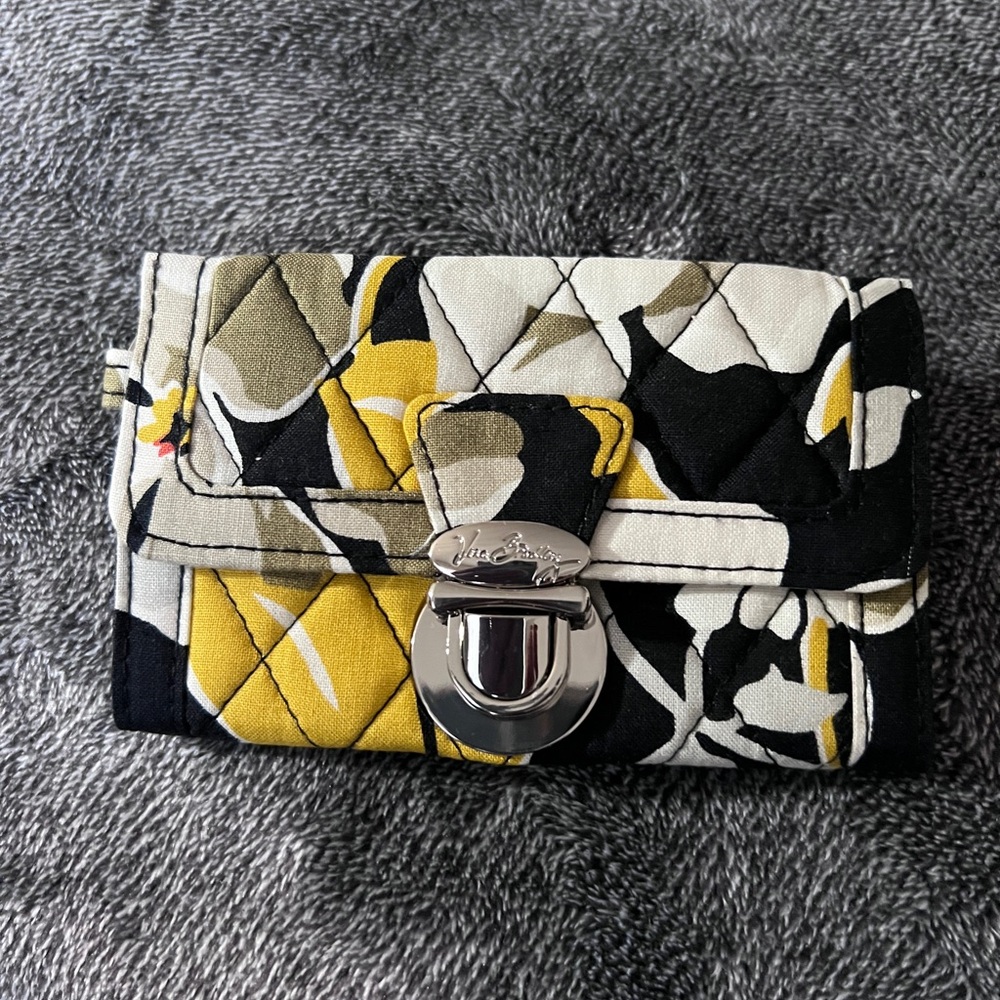 Vera Bradley Black and Yellow Quilted Wallet